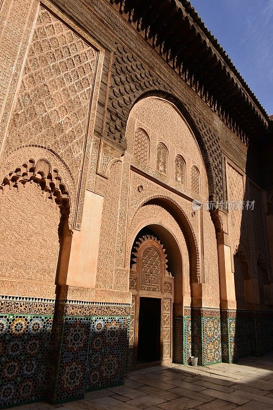 Medersa Ben Youssef，马拉喀什，摩洛哥，非洲。